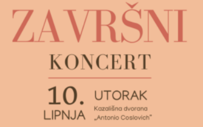 Završni koncert Glazbenog odjela u utorak, 10. 6. 2025.