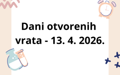 Dani otvorenih vrata – ponedjeljak, 13. 4. 2026.