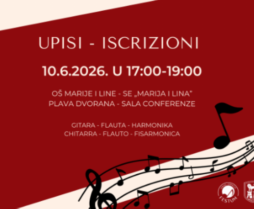  AUDICIJA ZA UPIS U GLAZBENI ODJEL